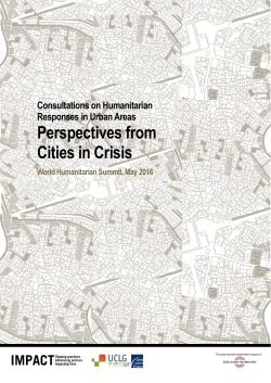 Perspectives from Cities in Crisis