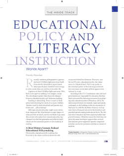 Educational Policy and Literacy Instruction