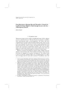 From Barcelona to Montego Bay and Thereafter: A