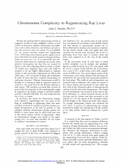 Chromosome Complexity in Regenerating Rat