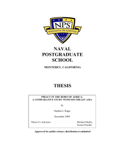 PIRACY IN THE HORN OF AFRICA: A COMPARATIVE STUDY