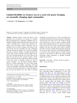 Limited flexibility in resource use in a coral reef grazer