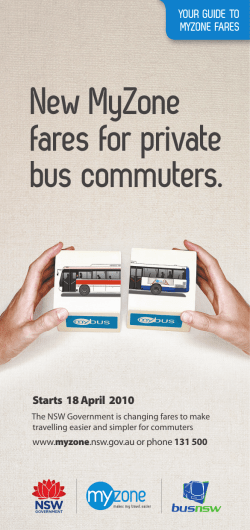 New MyZone fares for private bus commuters.