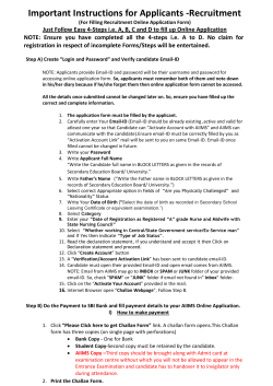 Help Manual- How to fill Sister Grade-II Online Application