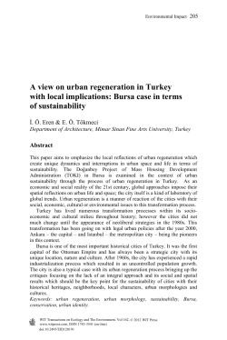 A view on urban regeneration in Turkey with local implications