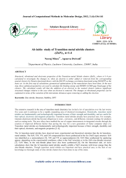 Ab initio study of Transition metal nitride clusters -(ZnN)