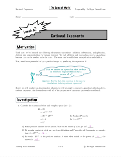 Rational Exponents (Complete)