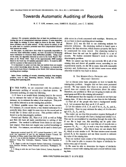 Towards Automatic Auditing of Records