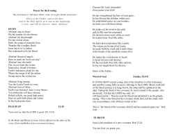 Prayer for the Evening HYMN Alleluia! sing to Jesus! His the scepter