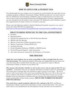 HOW TO APPLY FOR A STUDENT VISA