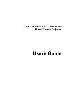 User`s Guide - Projector Central