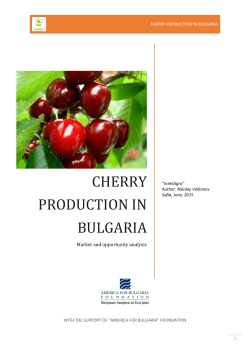 Cherry production in Bulgaria