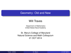 Geometry: Old and New
