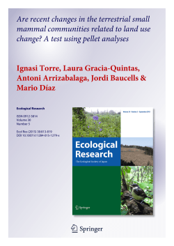 Are recent changes in the terrestrial small mammal communities