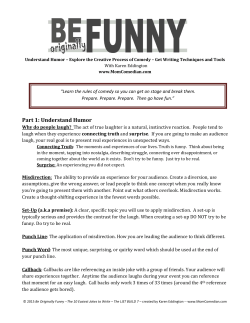 Part 1: Understand Humor