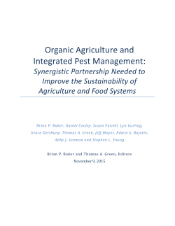 Organic Agriculture and Integrated Pest Management