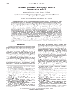 Patterned Biomimetic Membranes: Effect of Concentration and pH