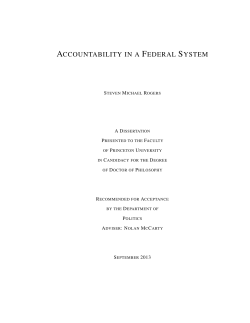 Accountability in a Federal System