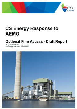 OFA Draft Report CS Energy Submission