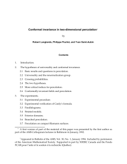Conformal invariance in two-dimensional percolation