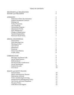 Parent Handbook - Kennebec Montessori School