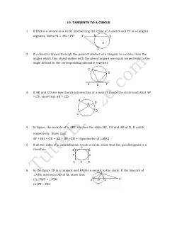 10.Tangents to a circle