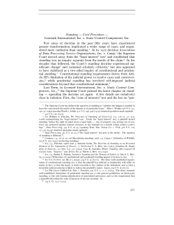 321 Standing &mdash; Civil Procedure &mdash; Lexmark