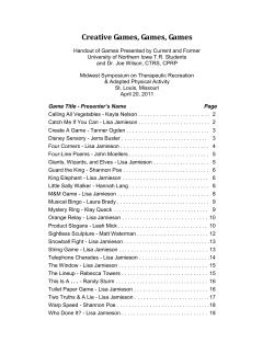 Creative Games, Games, Games