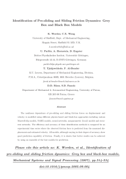 Identification of Pre-sliding and Sliding Friction Dynamics: Grey Box