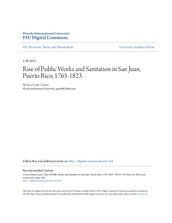 Rise of Public Works and Sanitation in San Juan, Puerto Rico, 1765
