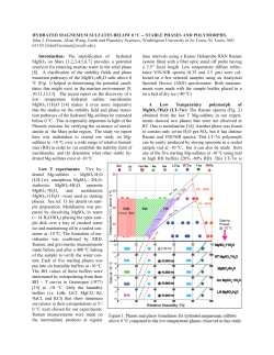 HYDRATED MAGNESIUM SULFATES BELOW 0 &deg;C