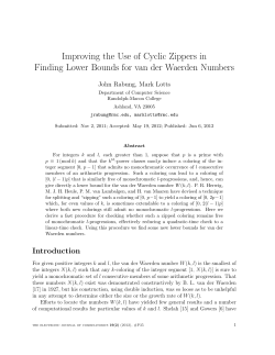 this PDF file - The Electronic Journal of Combinatorics