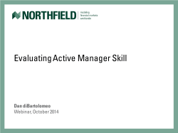 Measuring Skill in Active Managers