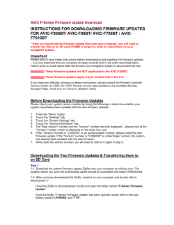instructions for downloading firmware updates for avic