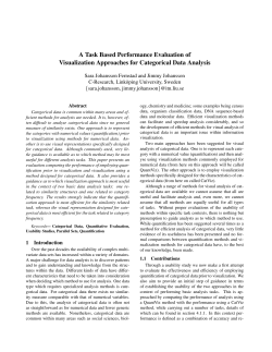 A Task Based Performance Evaluation of Visualization