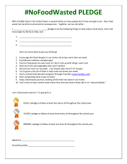 NoFoodWasted PLEDGE