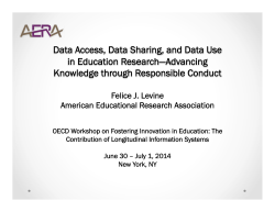Data access, data sharing, and data use in education