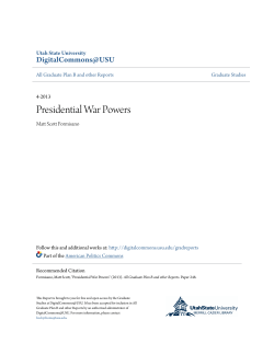 Presidential War Powers - DigitalCommons@USU