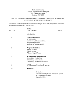 APD Determination Program Manual Revision October 2012 Clean