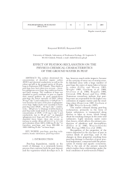 effect of peat-bog reclamation on the physico