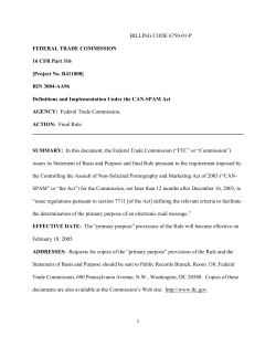 Definitions and Implementation Under the CAN