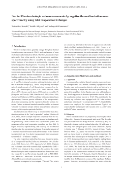 Precise Rhenium isotopic ratio measurements by negative thermal