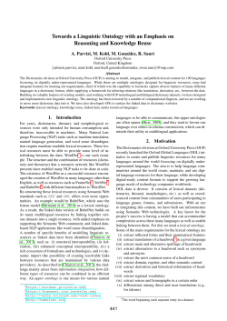 Towards a Linguistic Ontology with an Emphasis on Reasoning and