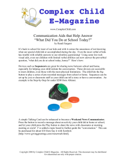 Communication Aids that Help Answer &ldquo;What Did You Do at School