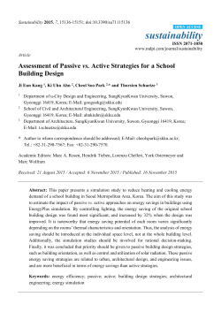 Assessment of Passive vs. Active Strategies for a School Building