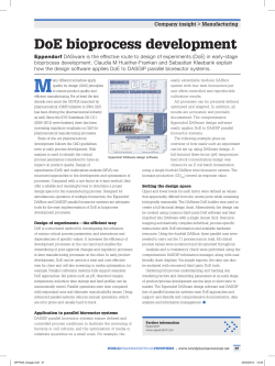 doe bioprocess development