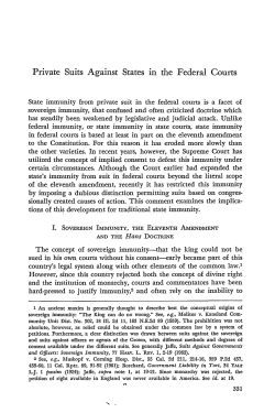Private Suits against States in the Federal Courts