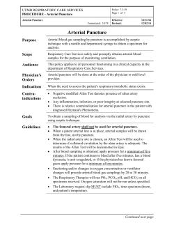 Arterial Puncture