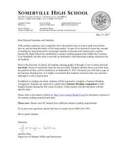 somerville high school - Somerville Public School District