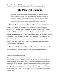 Chapter 2: The Danger of Dialogue